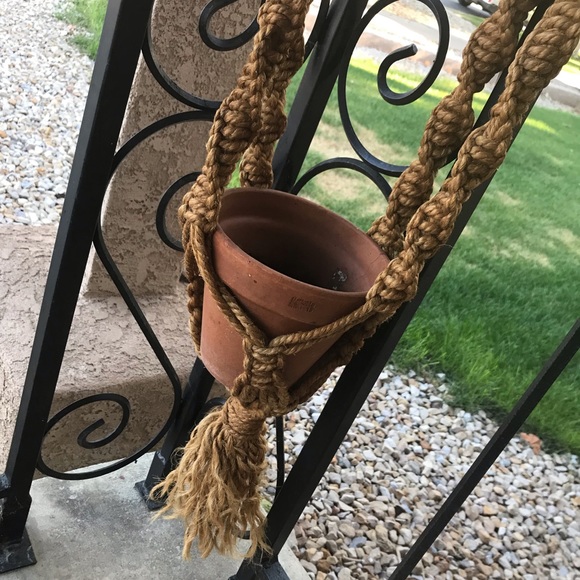 Other - Boho Macrame Braided Plant Holder/Decor